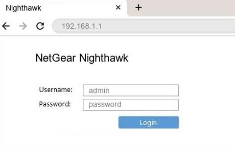 Nighthawk login admin credentials